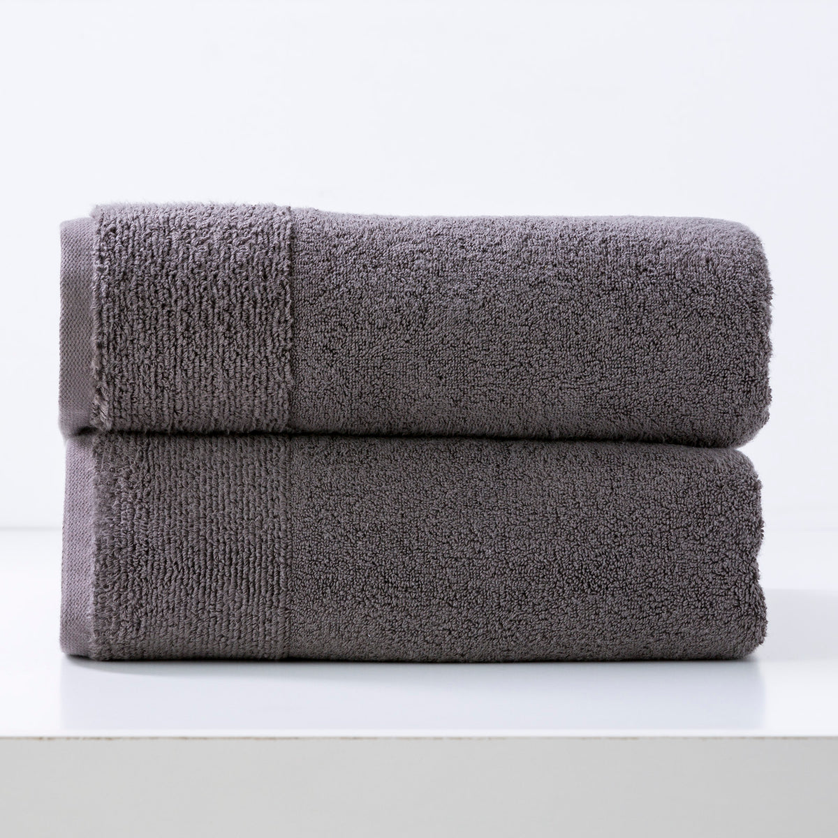 Renee Taylor Aireys 650 GSM Zero Twist Cotton Towels – Choose Pack & Colour – 2 Pack Bath Sheet, Nickel