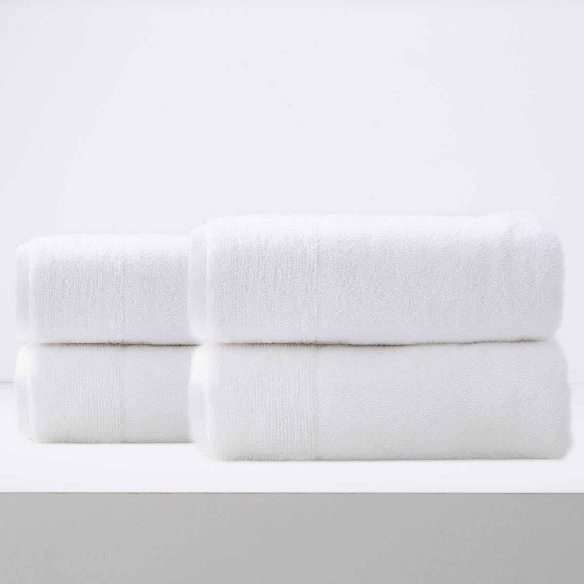 Renee Taylor Aireys 650 GSM Zero Twist Cotton Towels – Choose Pack & Colour – 4 Pack Bath Sheet, Snow