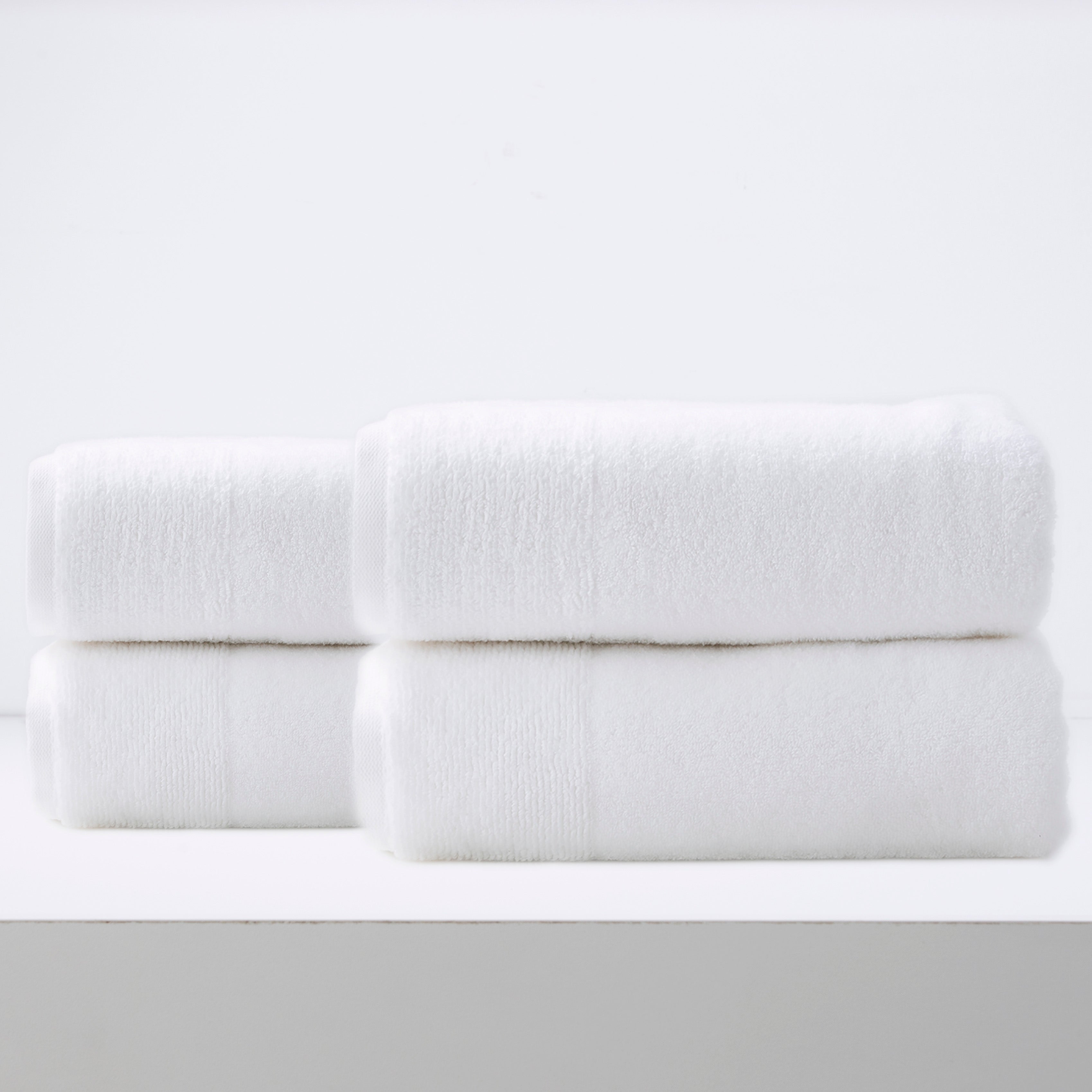 Renee Taylor Aireys 650 GSM Zero Twist 4 Pack Bath Sheet Snow