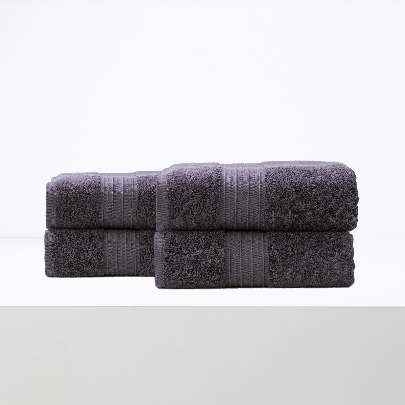 Renee Taylor Brentwood 650 GSM Low Twist 2 Pack Bath Sheet Carbon
