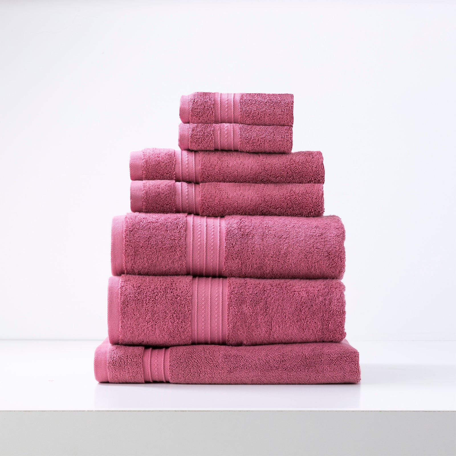 Renee Taylor Brentwood 650 GSM Low Twist 2 Pack Bath Sheet Rosebud