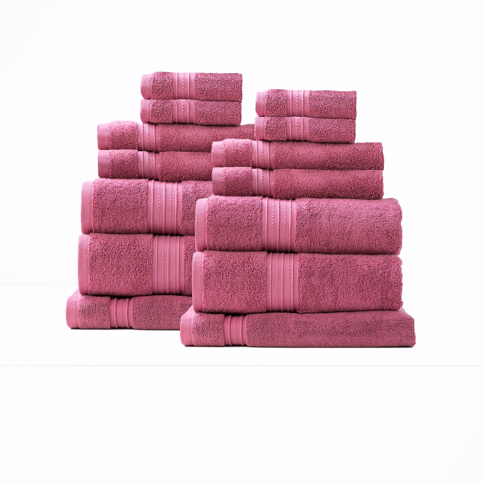 Renee Taylor Brentwood 650 GSM Low Twist 2 Pack Bath Sheet Rosebud