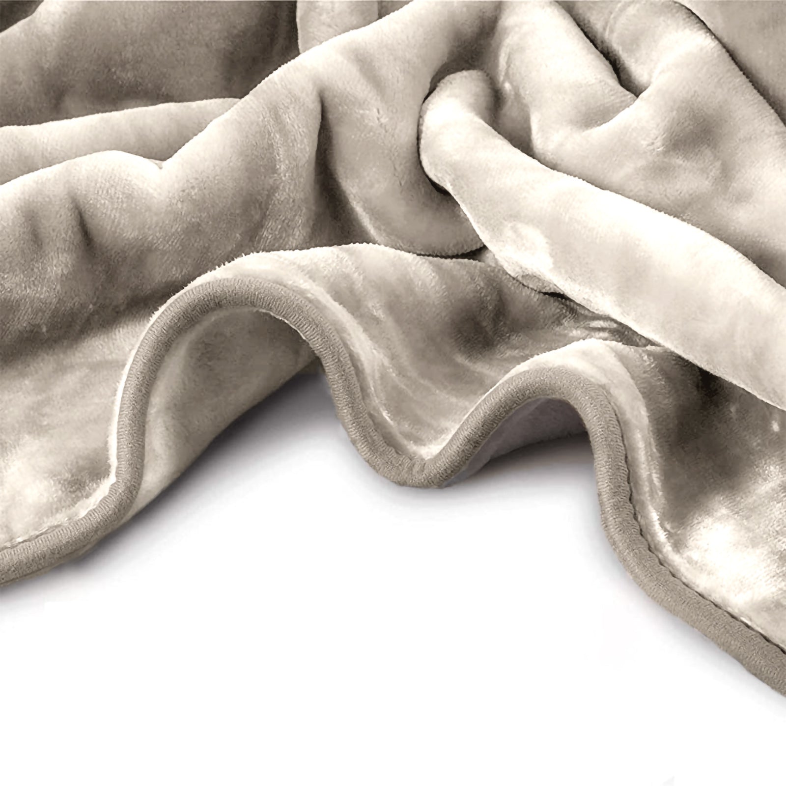 Renee Taylor heavy weight Acrylic Mink blanket Taupe 220 x 240 cms