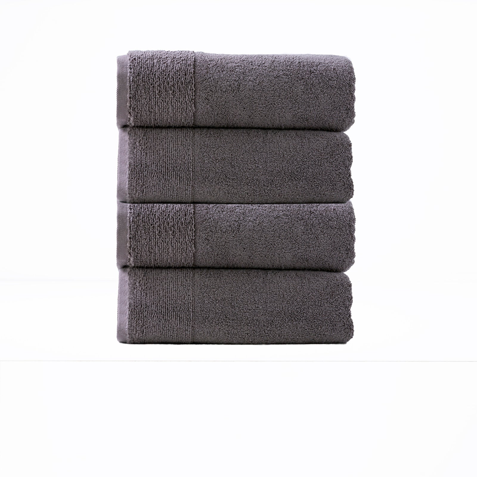 Renee Taylor Aireys 650 GSM Zero Twist 4 Piece Bath Towel Nickel