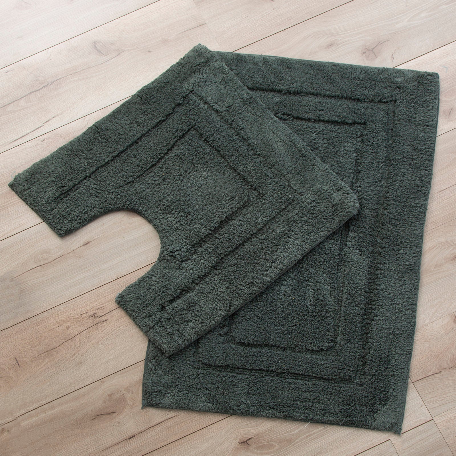 Renee Taylor 2 Piece 2200 GSM Tufted Bath Mat set Agave