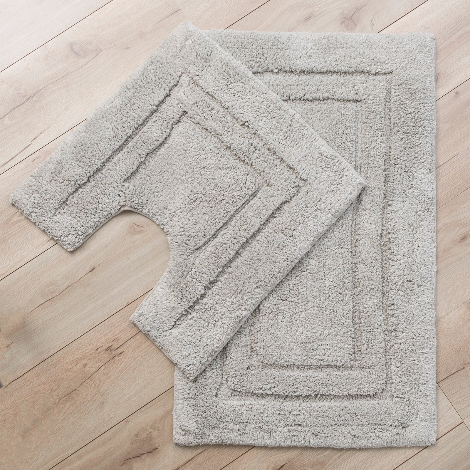 Renee Taylor 2 Piece 2200 GSM Tufted Bath Mat set Linen