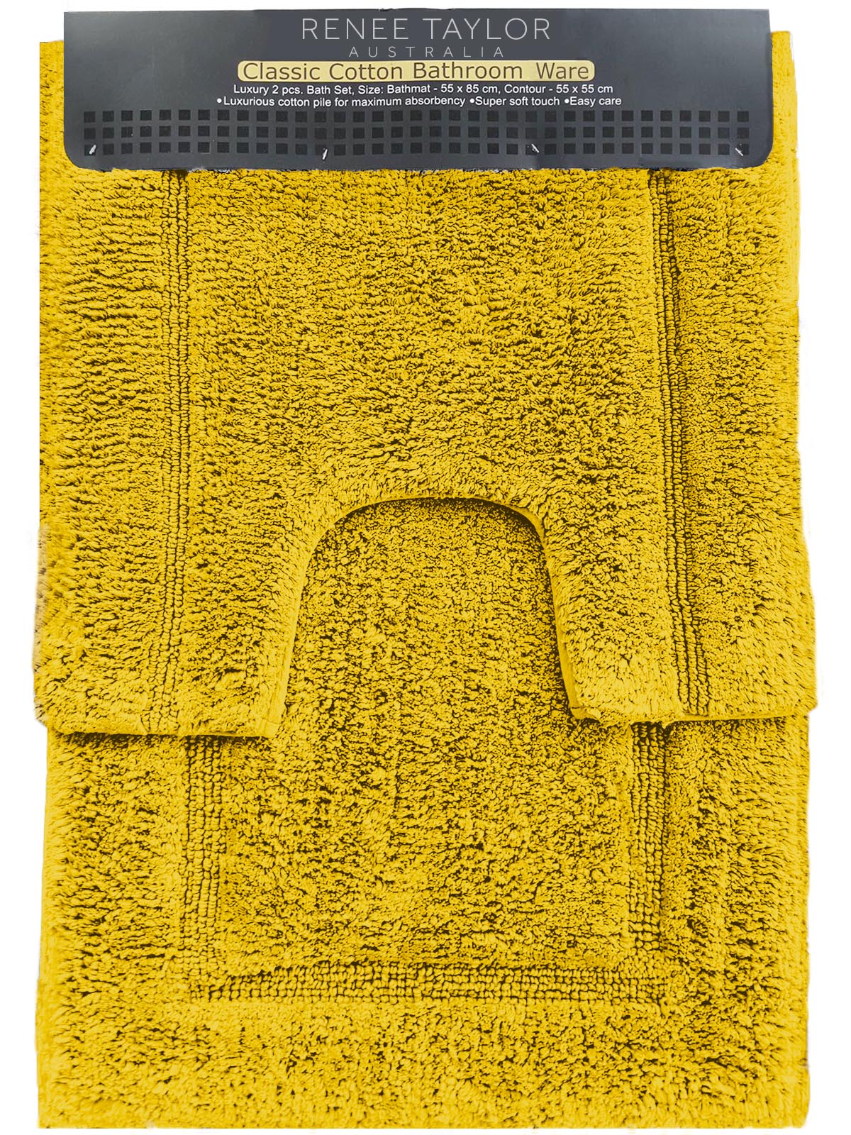 Renee Taylor 2 Piece 2200 GSM Tufted Bath Mat set Spice