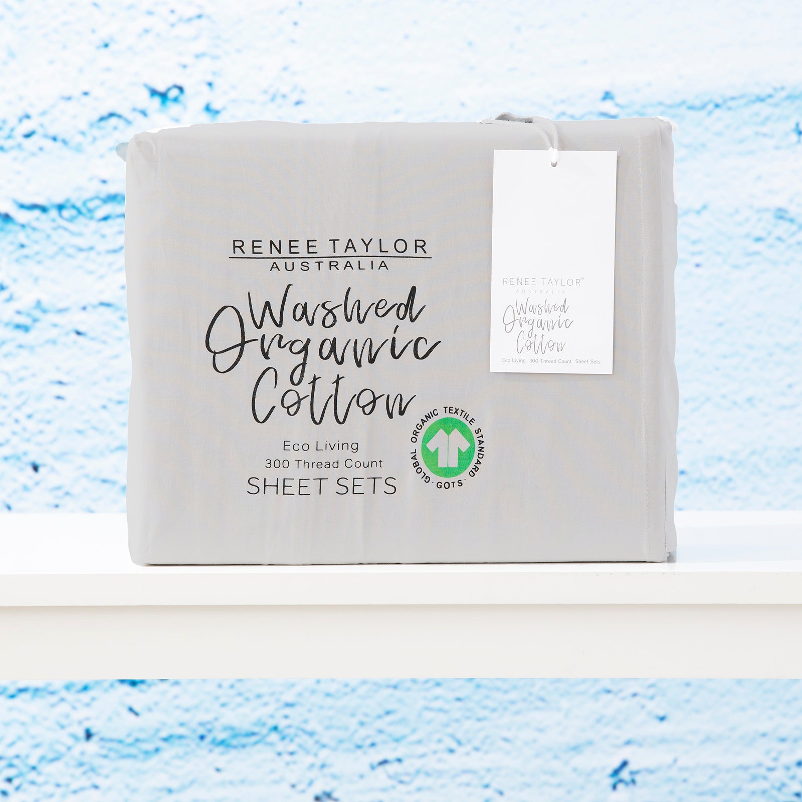 Renee Taylor 300 Thread Count 100 % Organic Cotton Sheet sets Single Vapour