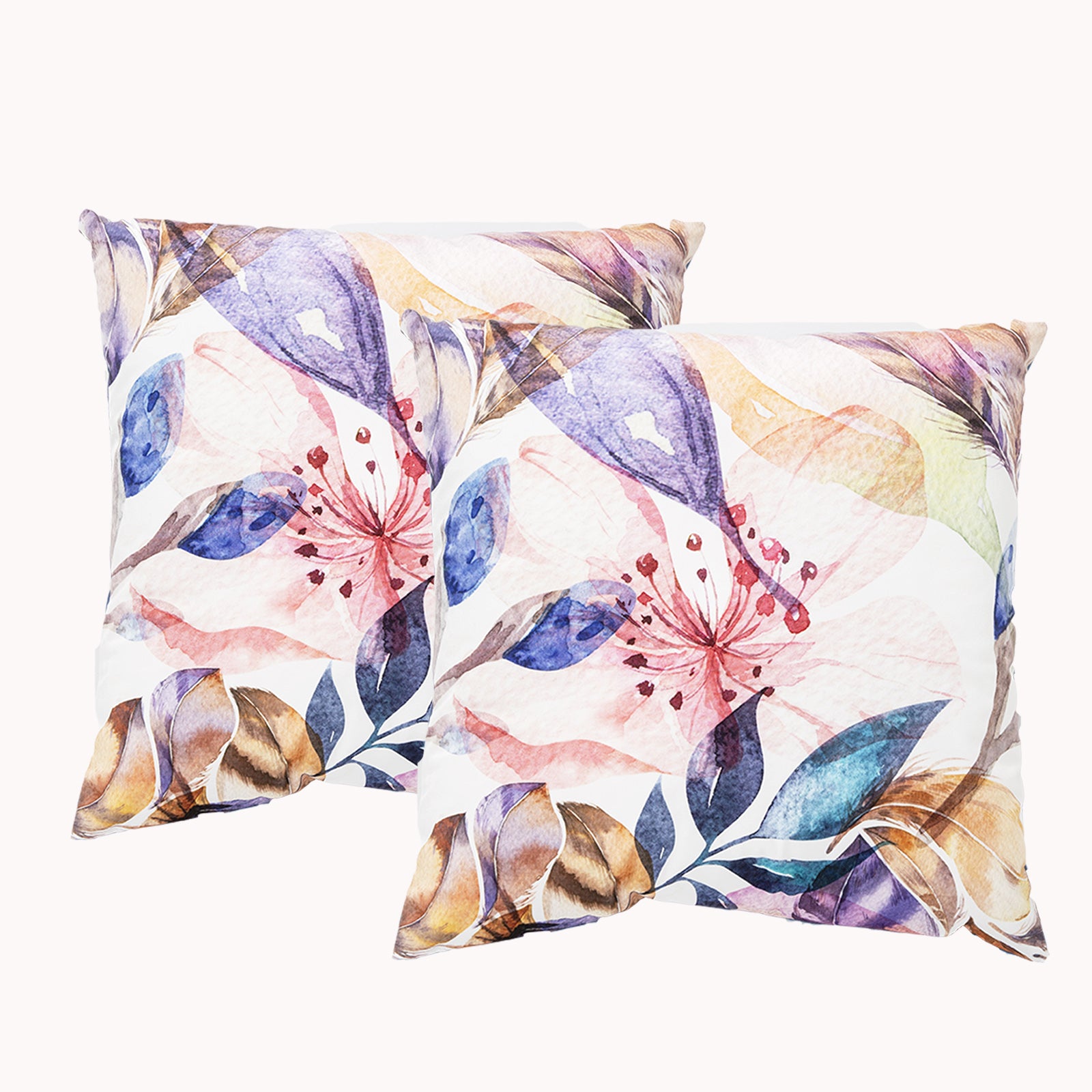 Renee Taylor Poly Velvet Printed Cushion filled 50 x 50 Cms Panama Blush