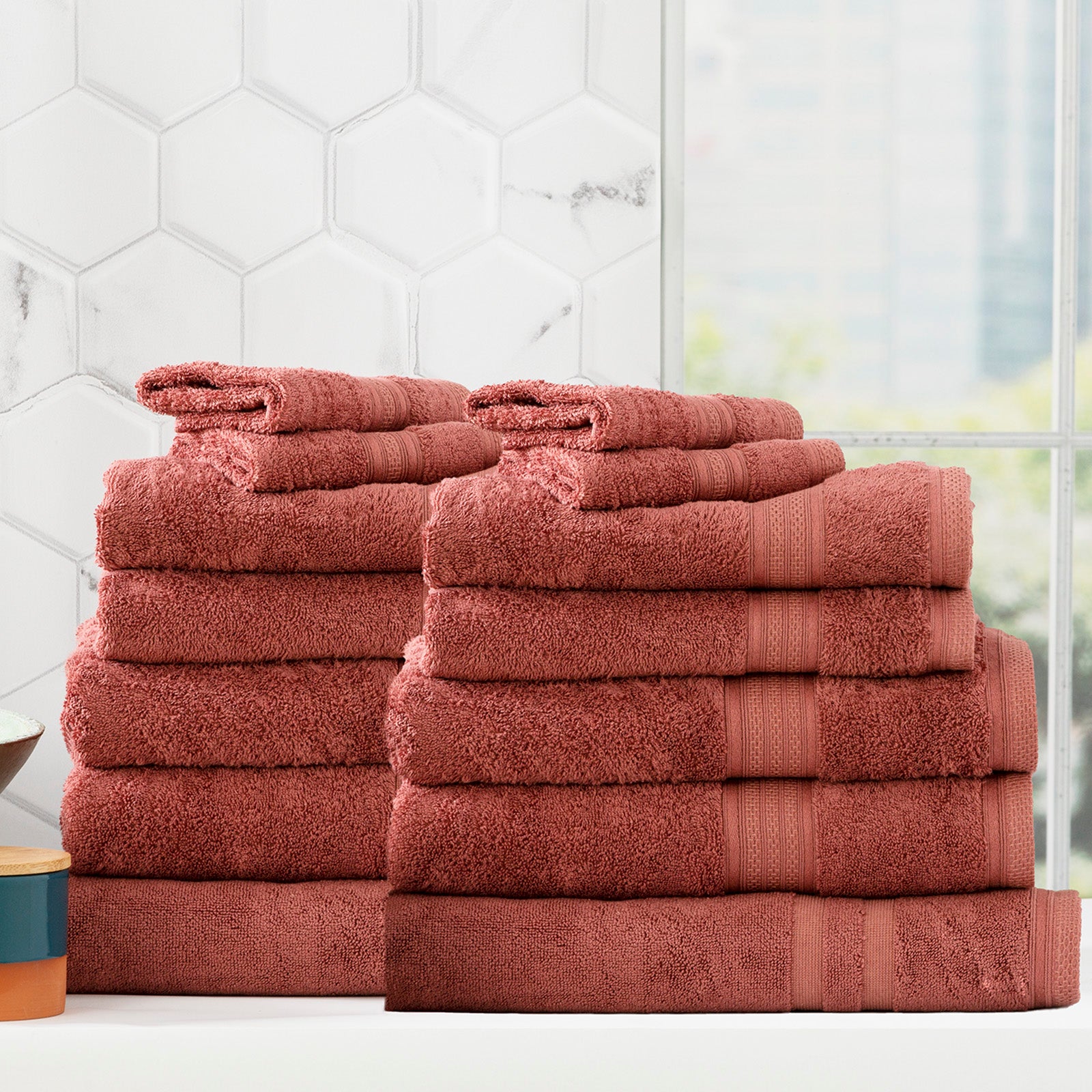 Renee Taylor Stella 650 GSM Super Soft Bamboo Cotton 5 Piece Brick