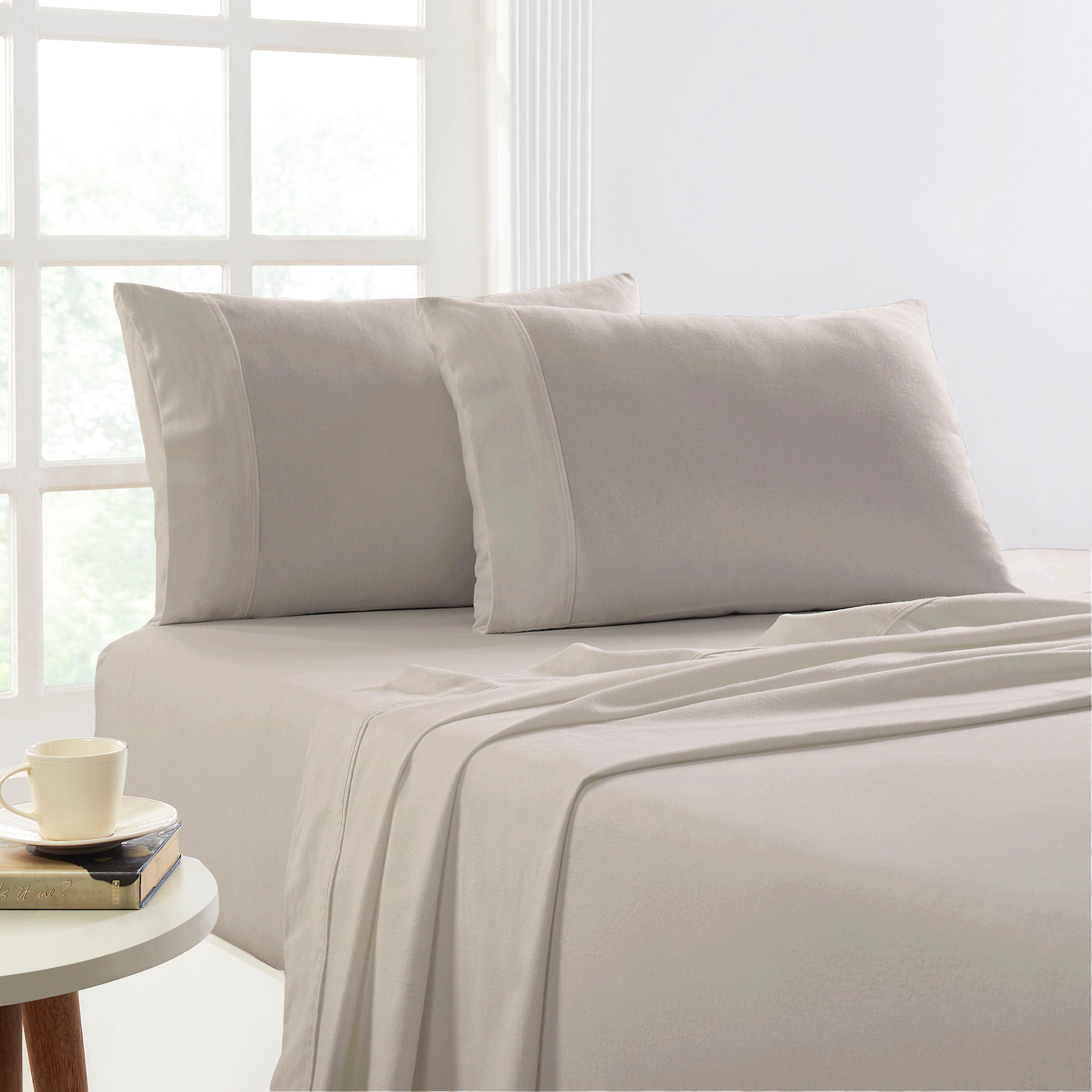 Park Avenue 175 GSM Egyptian Cotton Flannelette Sheet Sets Long Single Sand