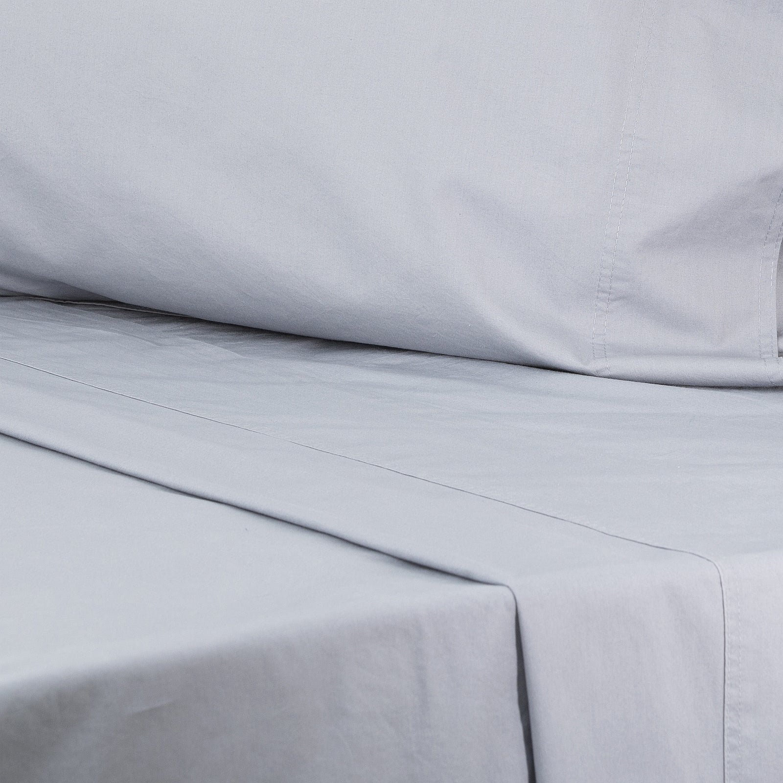 Renee Taylor Helena Vintage Stone washed Sheet Set King Dusty Blue