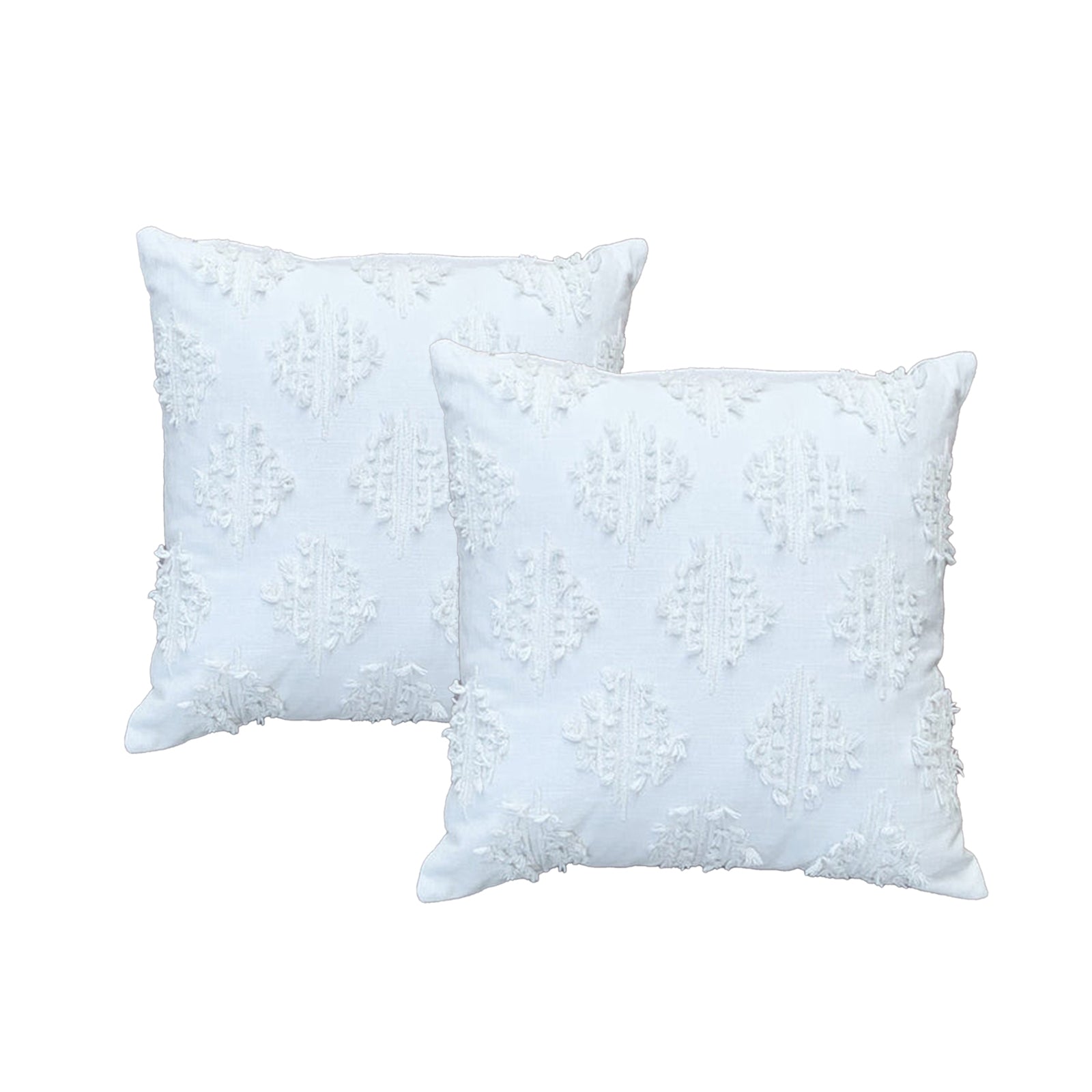 Cloud Linen Cotton Chenille Embroidered Cushion 45 x 45 Cms