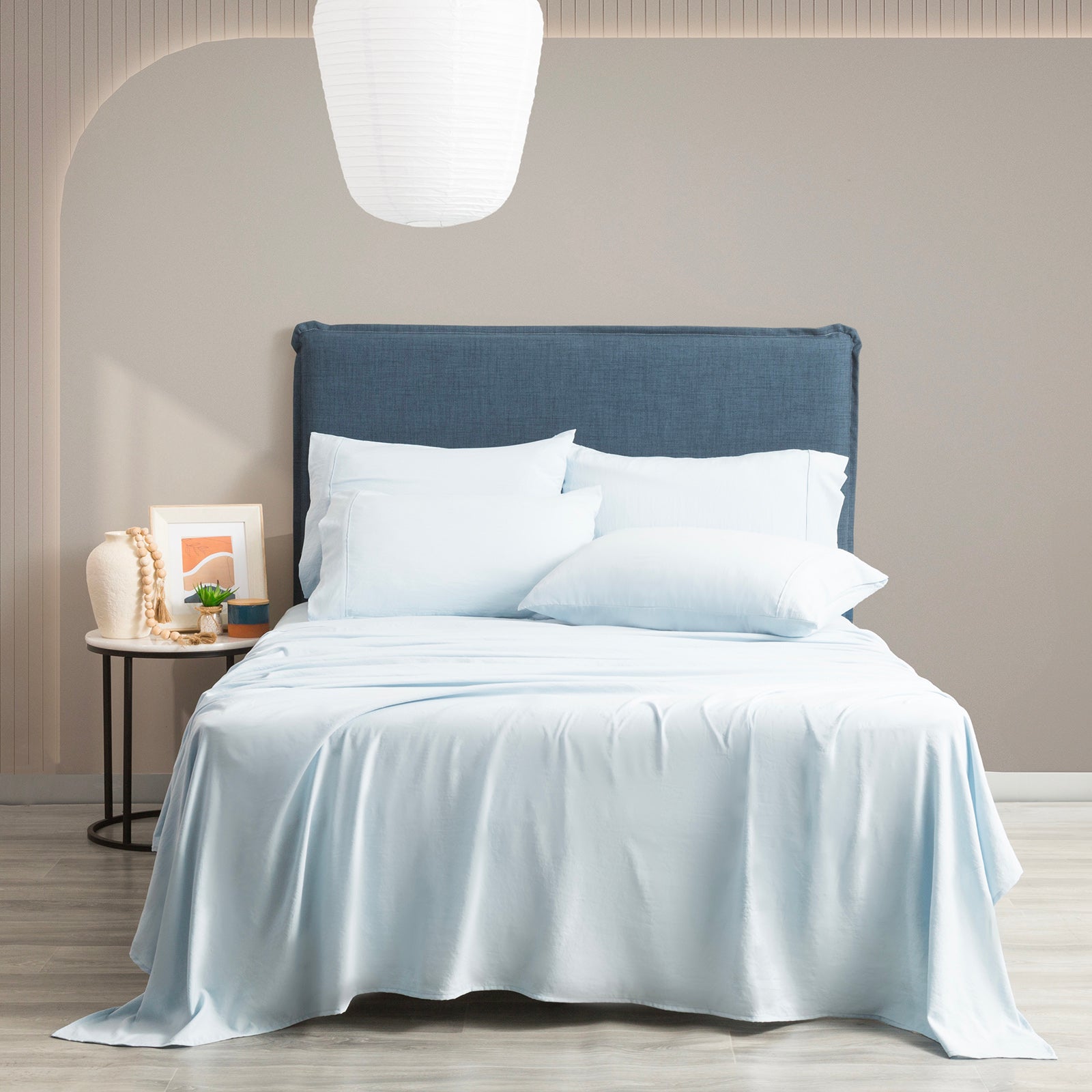 Ddecor Home Ultra Plush Vintage Washed Microfiber Sheet set Single Blue