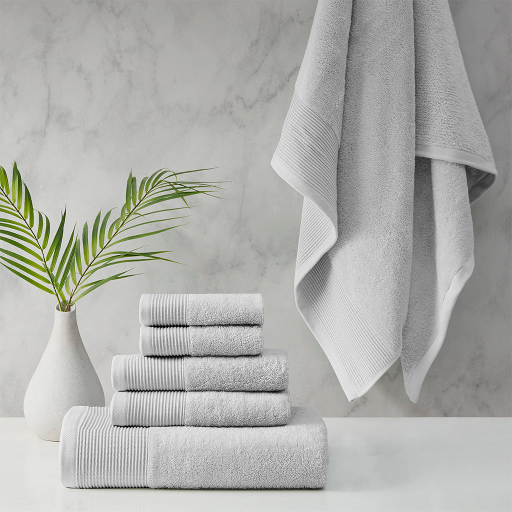 Cloud Linen Retreat 6 Piece Towel Set - Grey
