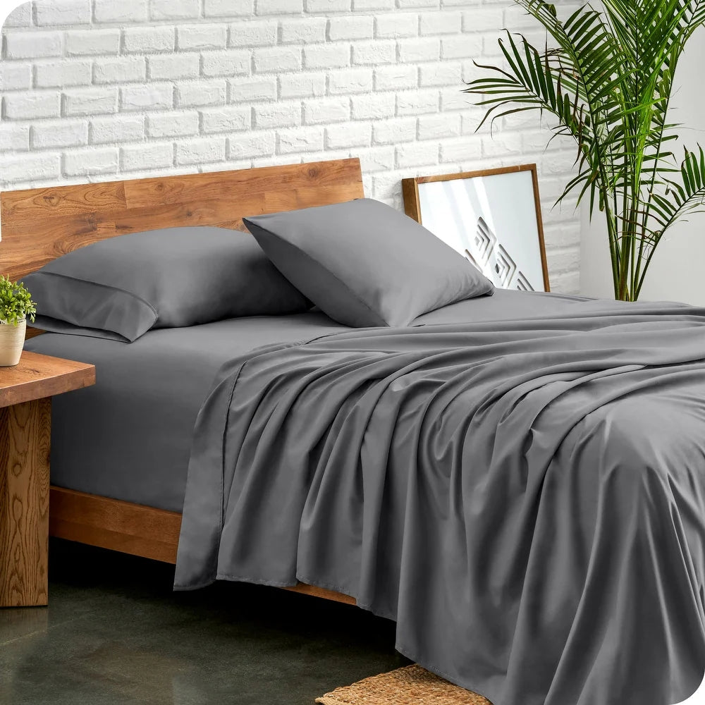 Ddecor Home 1500 Thread count Premium Cotton Blend Sheet Set Queen Granite