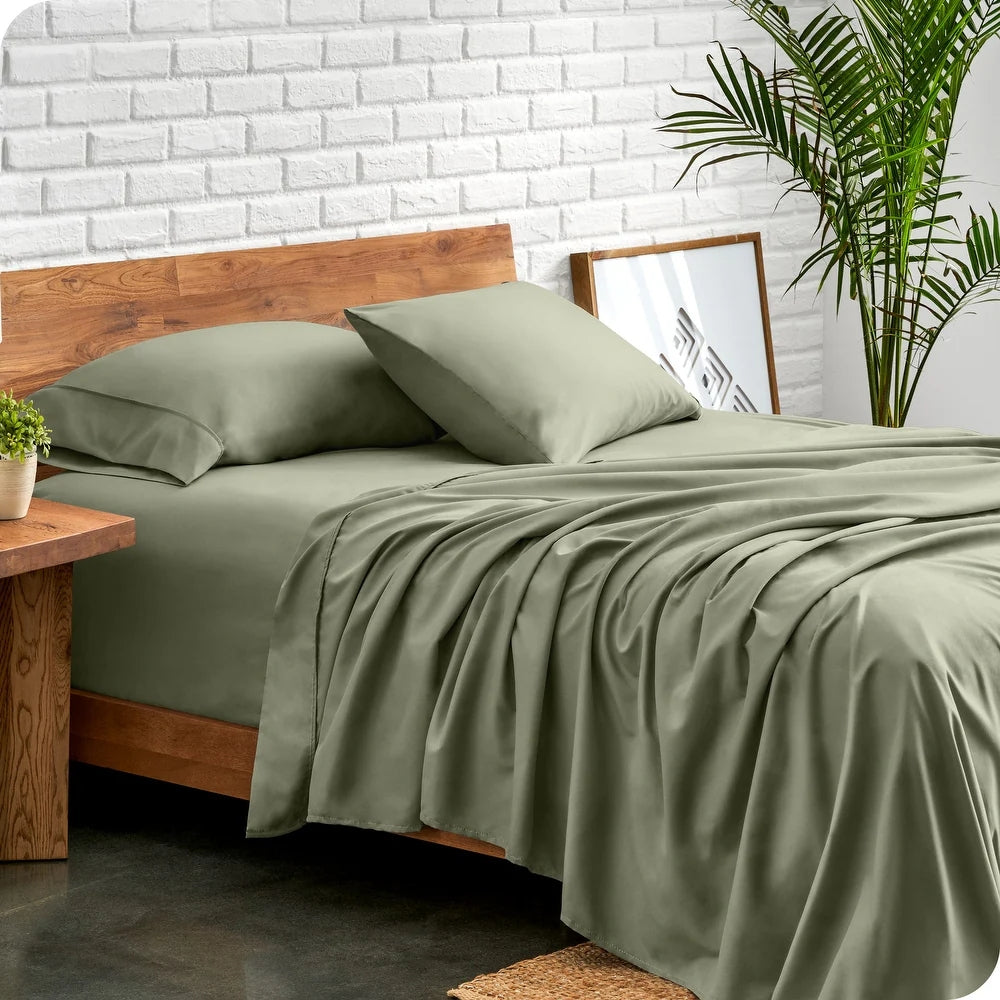 Ddecor Home 1500 Thread count Premium Cotton Blend Sheet Set Queen Sage