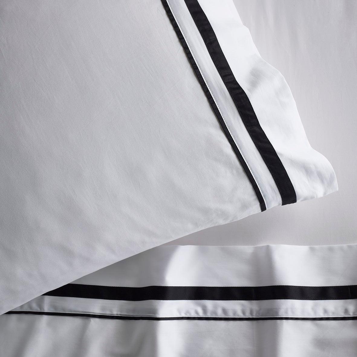 Renee Taylor Cloud 1000 TC Egyptian Cotton Sheet sets Deep Queen White Charcoal