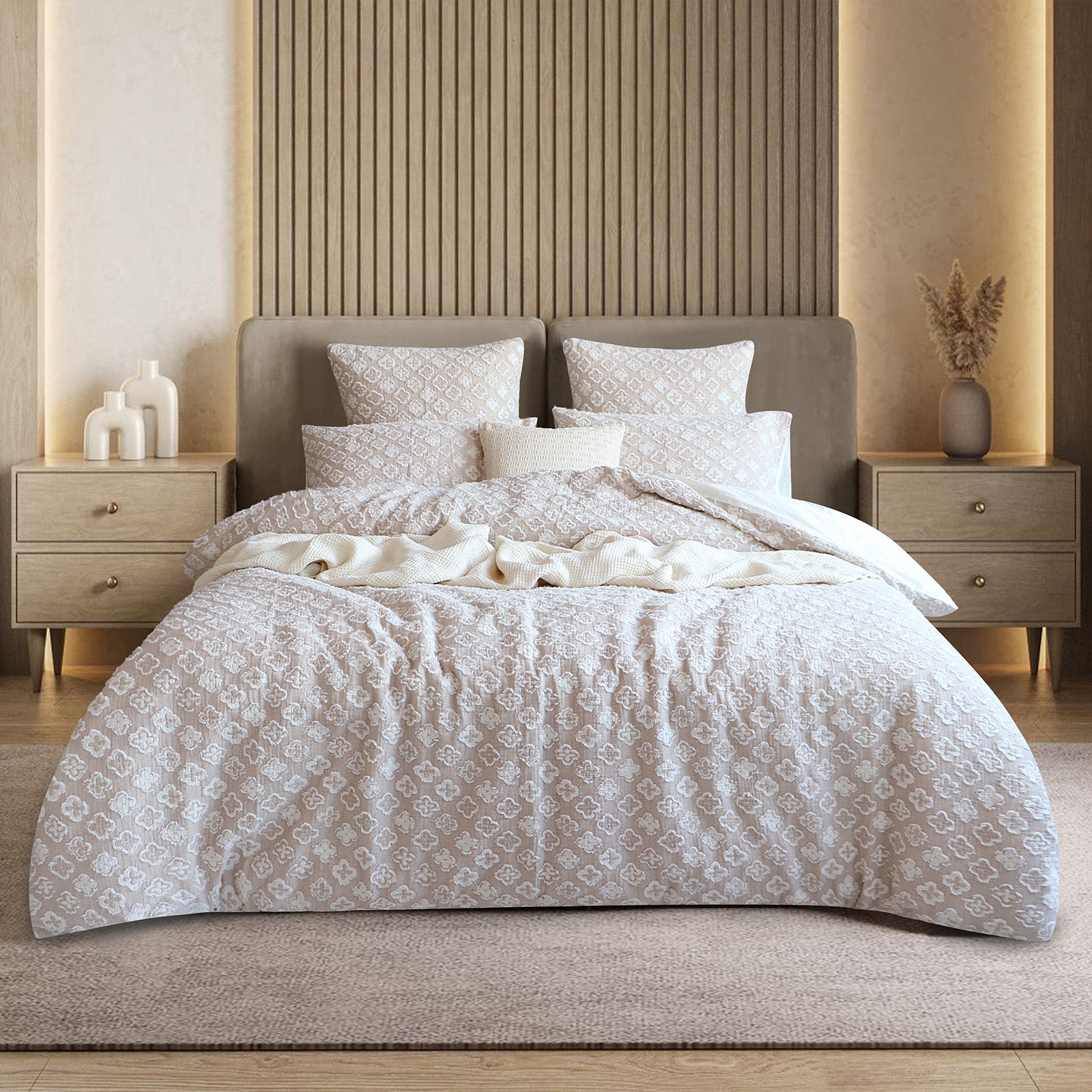 Renee Taylor Amara Jacquard Yarn Dye Quilt Cover Set Double