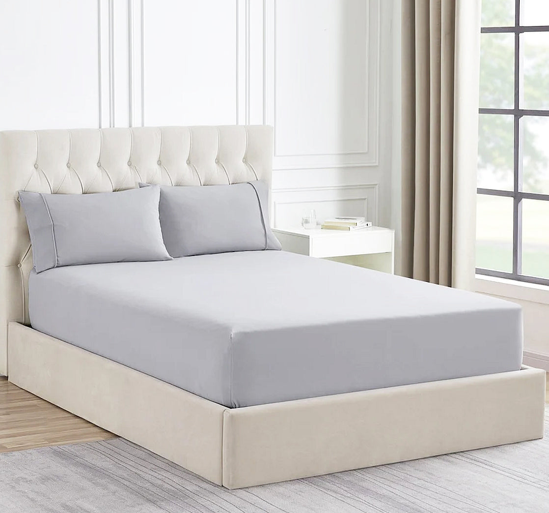 Ddecor Home 1500 Thread count Premium Cotton Blend Combo Set King Silver