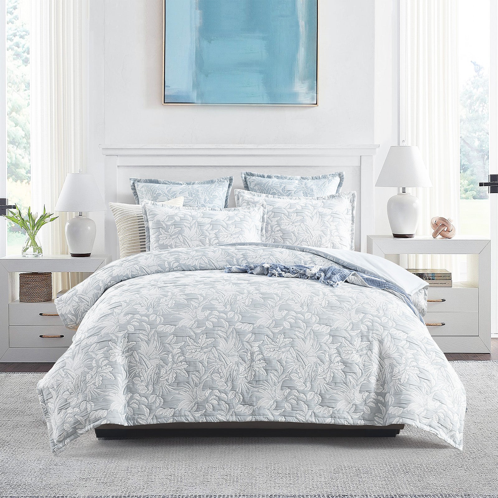 Renee Taylor Westley Jacquard Euro P/Case Aqua