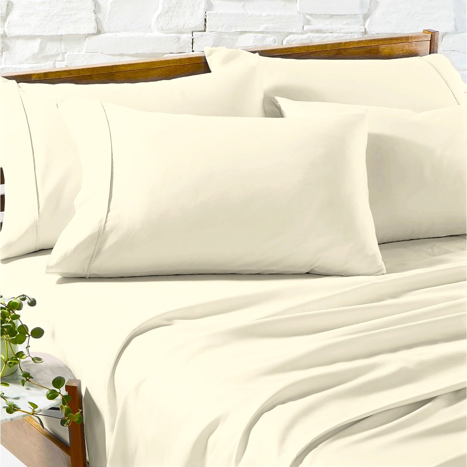 Renee Taylor 1200 Egyptian Cotton Sheet Sets Super King Ivory