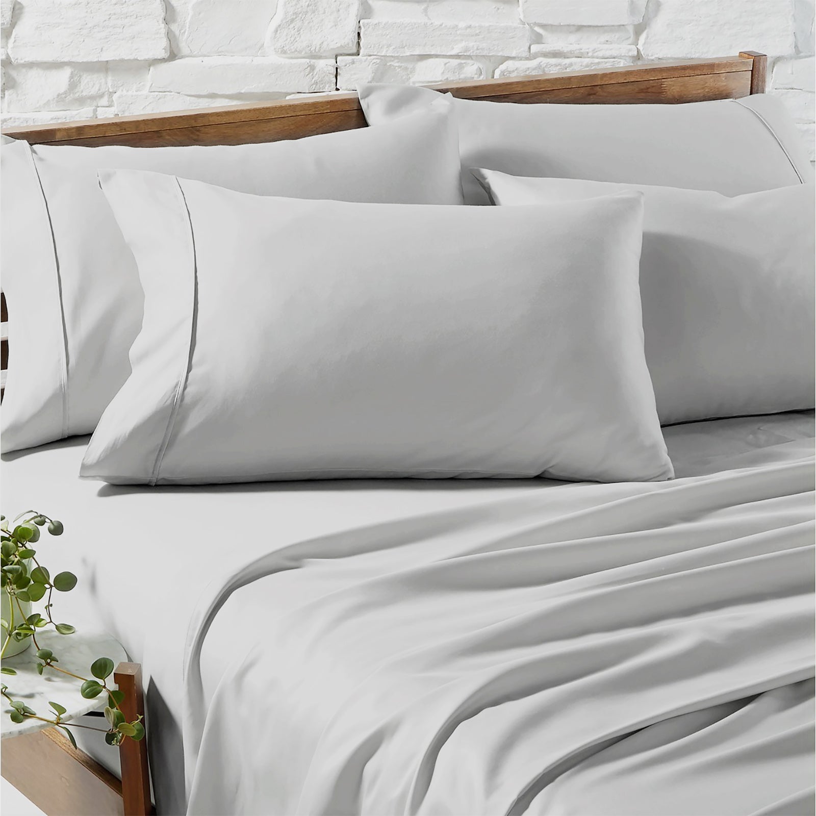 Renee Taylor 1200 Egyptian Cotton Sheet Sets Deep Queen Silver