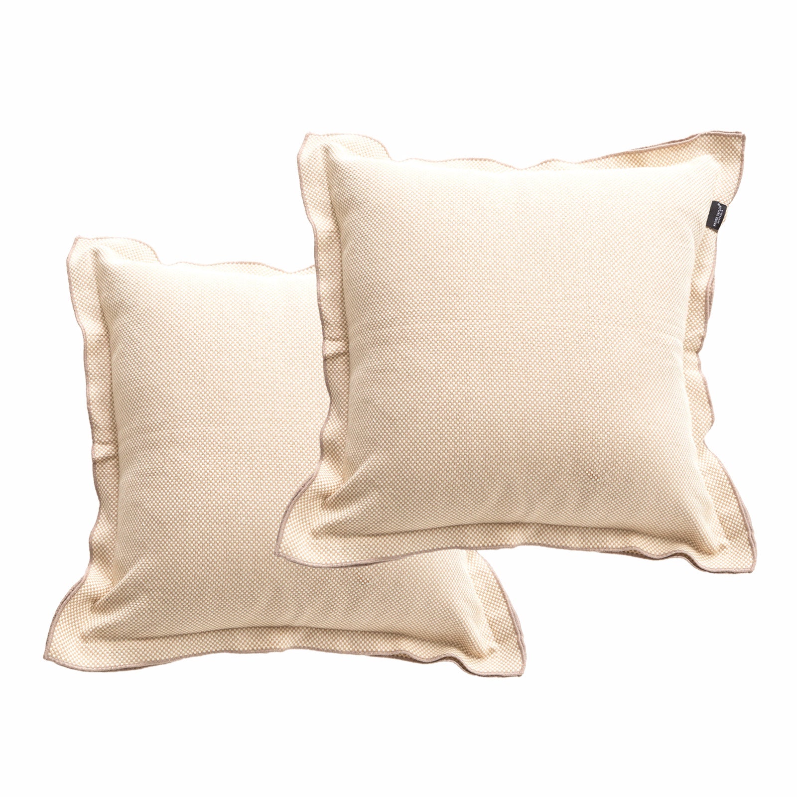 Renee Taylor Campbell Stone washed Yarn-dyed Cushion Twin Pack 50 x 50 Cms Feather Filled Natural