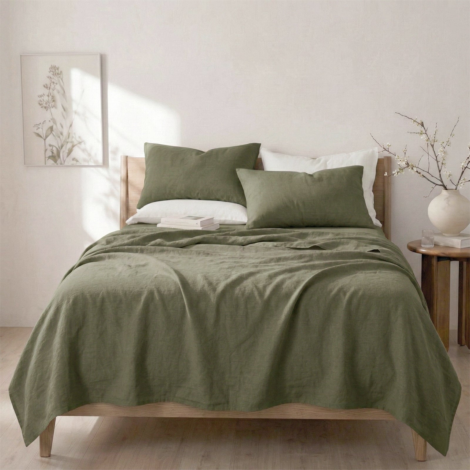 Renee Taylor Washed Linen Cotton Sheet Set