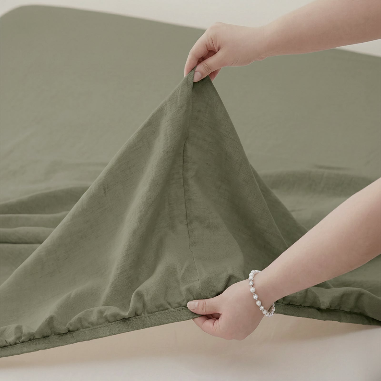 Renee Taylor Washed Linen Cotton Sheet Set