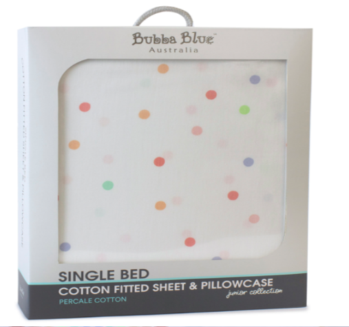 Bubba Blue Fitted Sheet and Pillowcase Combo Set