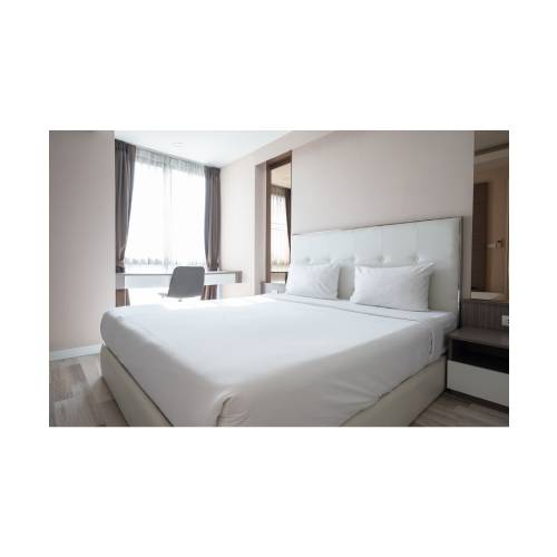 White cotton commercial flat sheet for single, queen and king