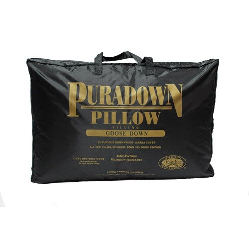 Goose down pillow, made in Australia