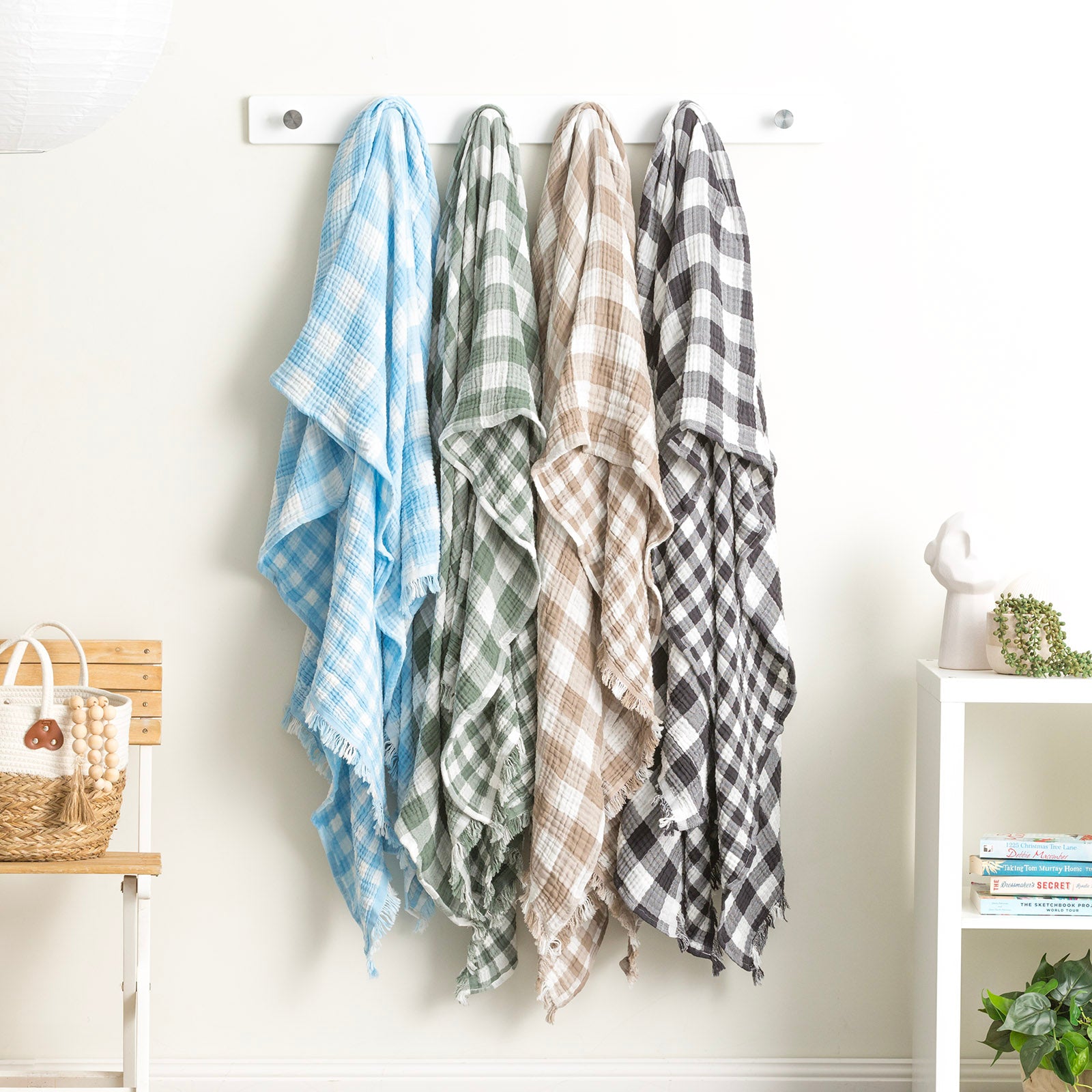 Renee Taylor Atlantic Reversible Vintage Washed Yarn Dyed Textured Cotton Throw 130 x 200 Cms Emerald