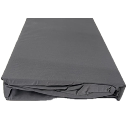 250 thread count cotton and polyester blend fitted sheet with pillowcase in single, double, queen and king in charcoal grey