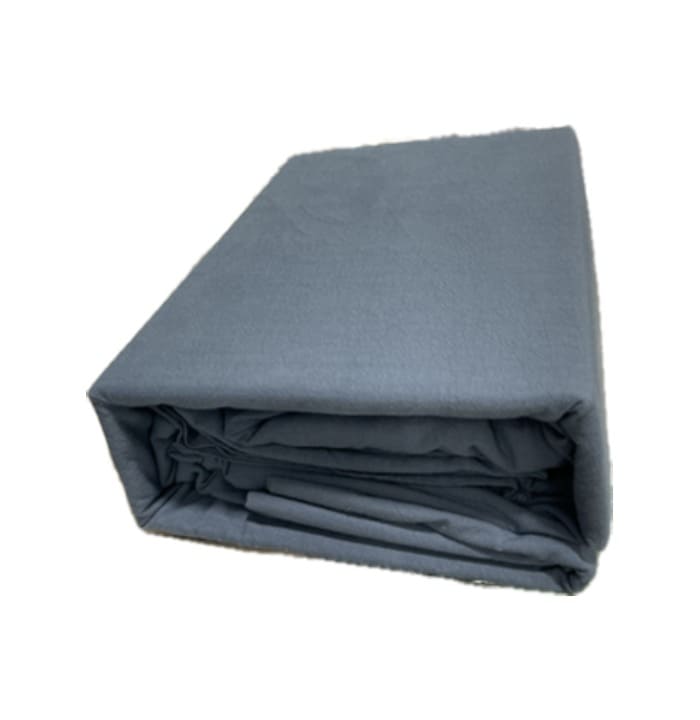 Revive Living Vintage Washed 100% Cotton Sheet Set with fitted sheet, flat sheet and pillowcases for Single, Double, King, Queen, and Super King beds in blue