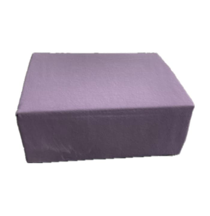 Vintage washed 100% Cotton sheet set with fitted sheet, flat sheet and pillowcases in purple for king, queen, double, mega queen and mega king