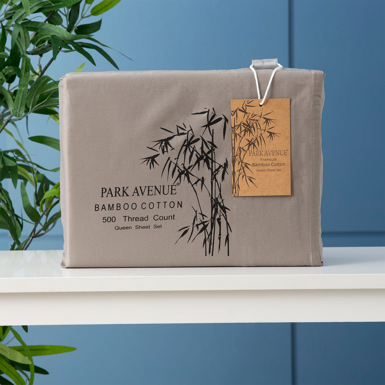Park Avenue 500 Thread Count Bamboo Cotton sheet set King Single Pewter
