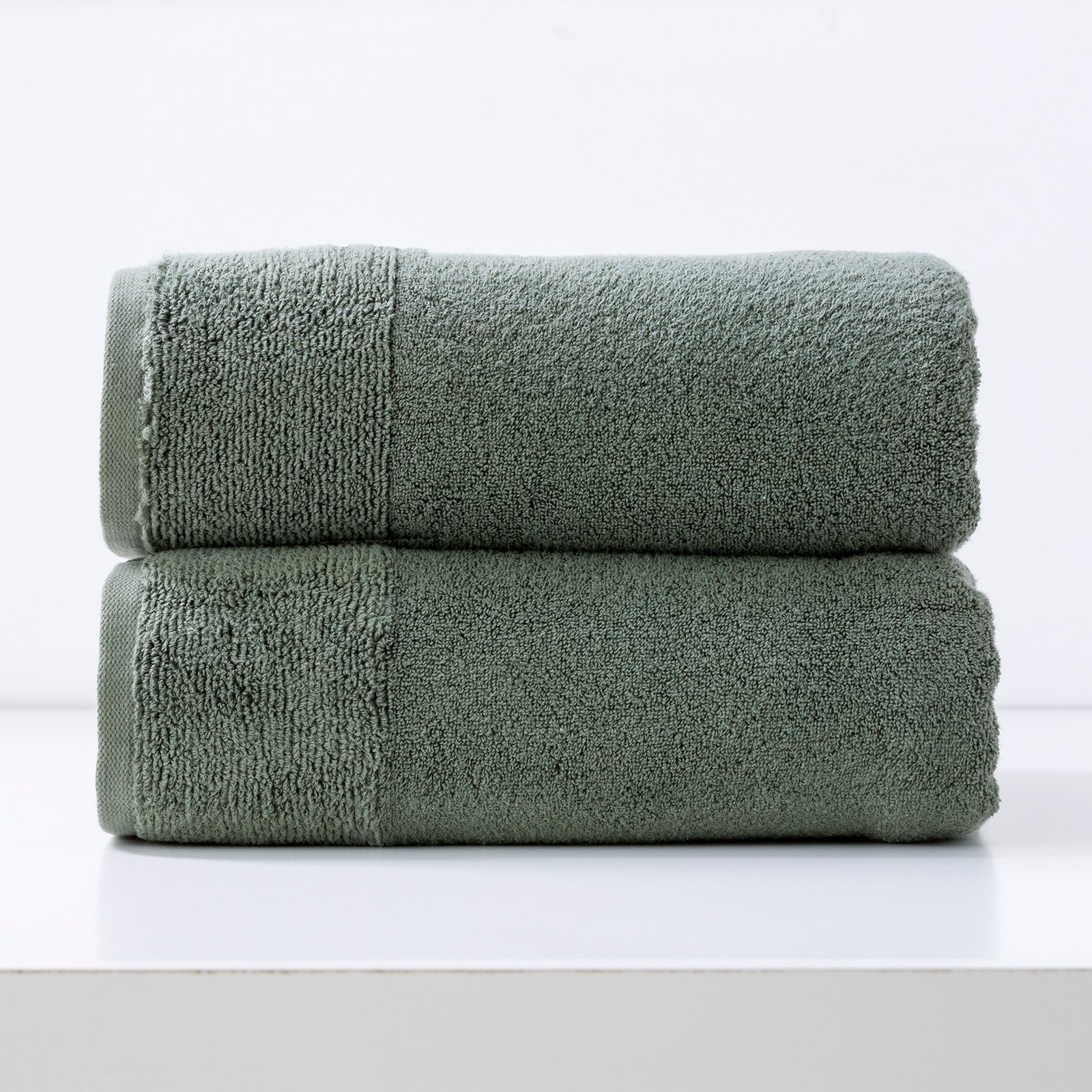 Renee Taylor Aireys 650 GSM Zero Twist 2 Pack Bath Sheet Agave