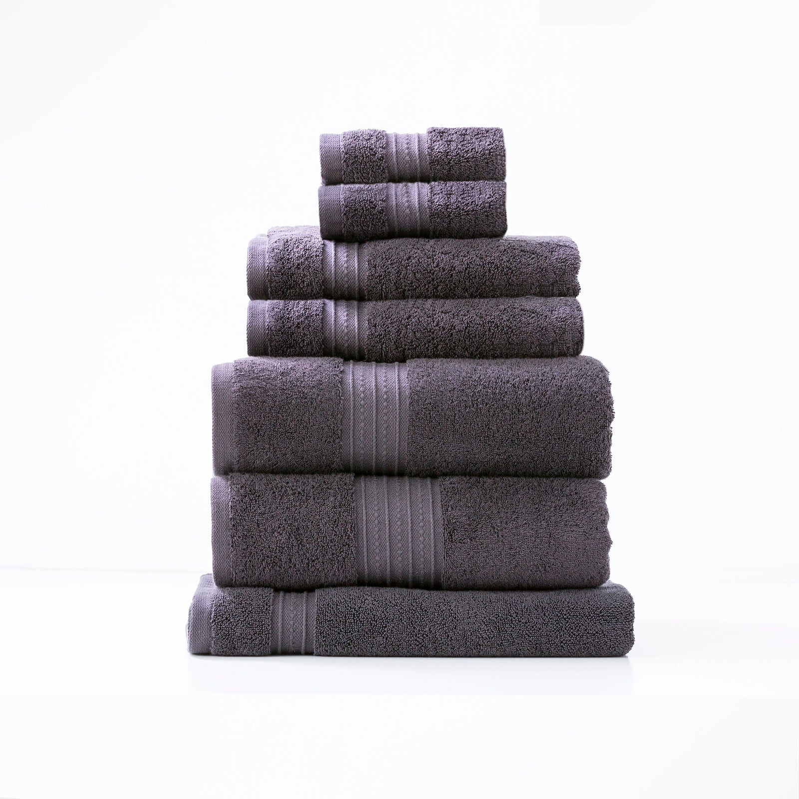 Renee Taylor Brentwood 650 GSM Low Twist 2 Pack Bath Sheet Carbon