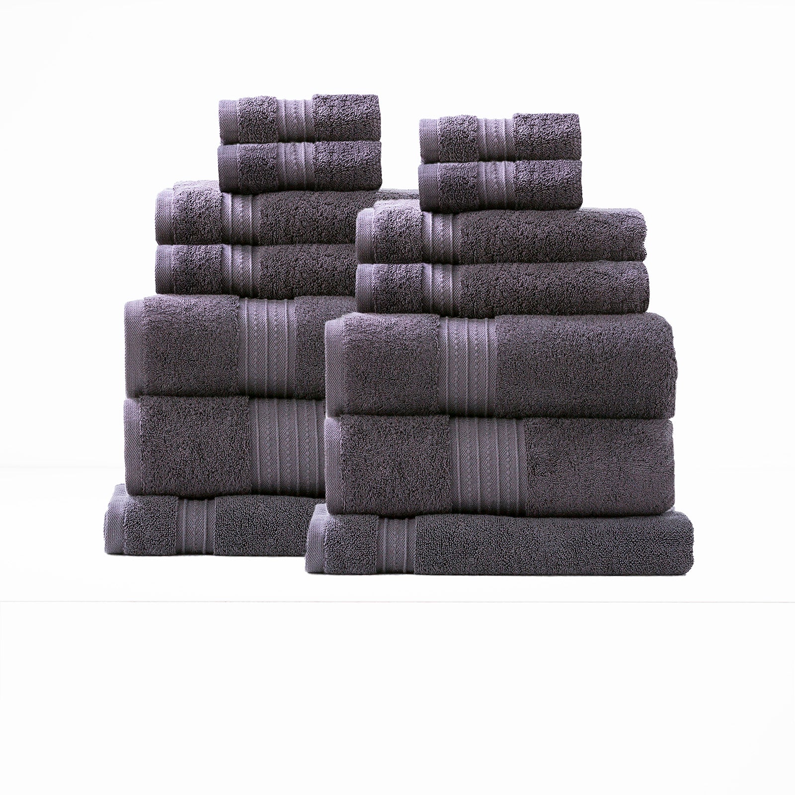 Renee Taylor Brentwood 650 GSM Low Twist 4 Piece Bath Towel Carbon
