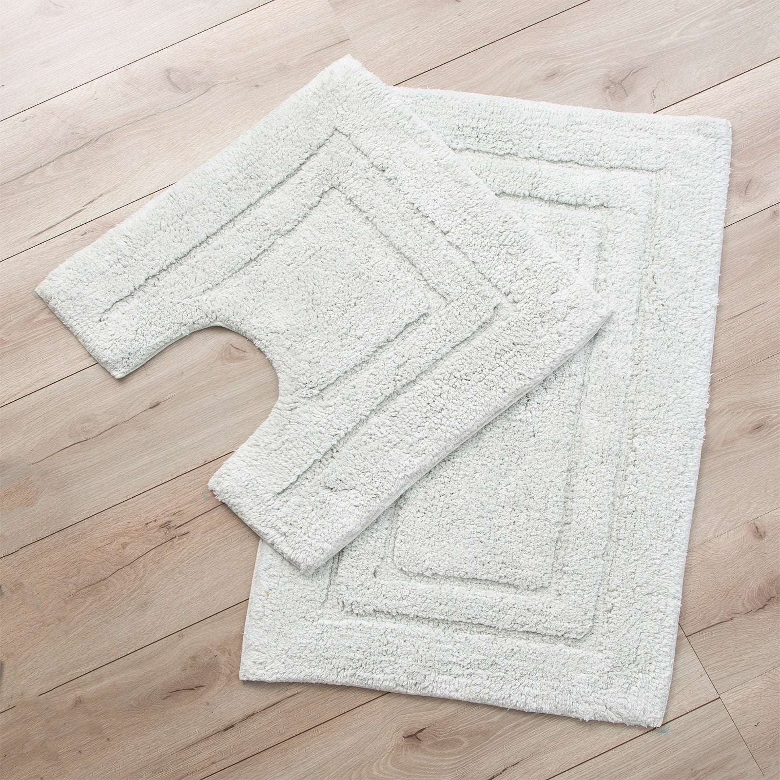 Renee Taylor 2 Piece 2200 GSM Tufted Bath Mat set Vapour