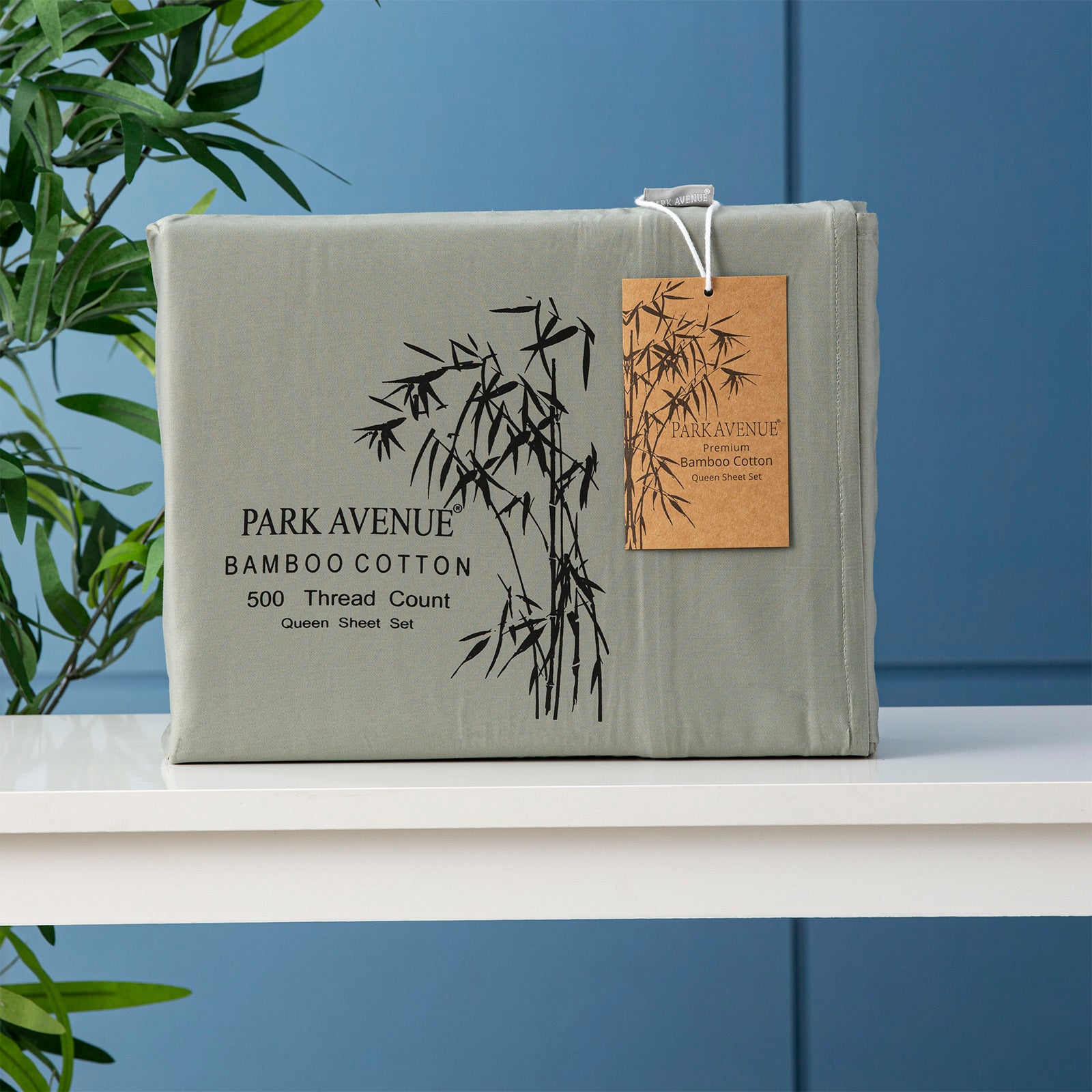 Park Avenue 500 Thread Count Bamboo Cotton sheet set King Single Jade