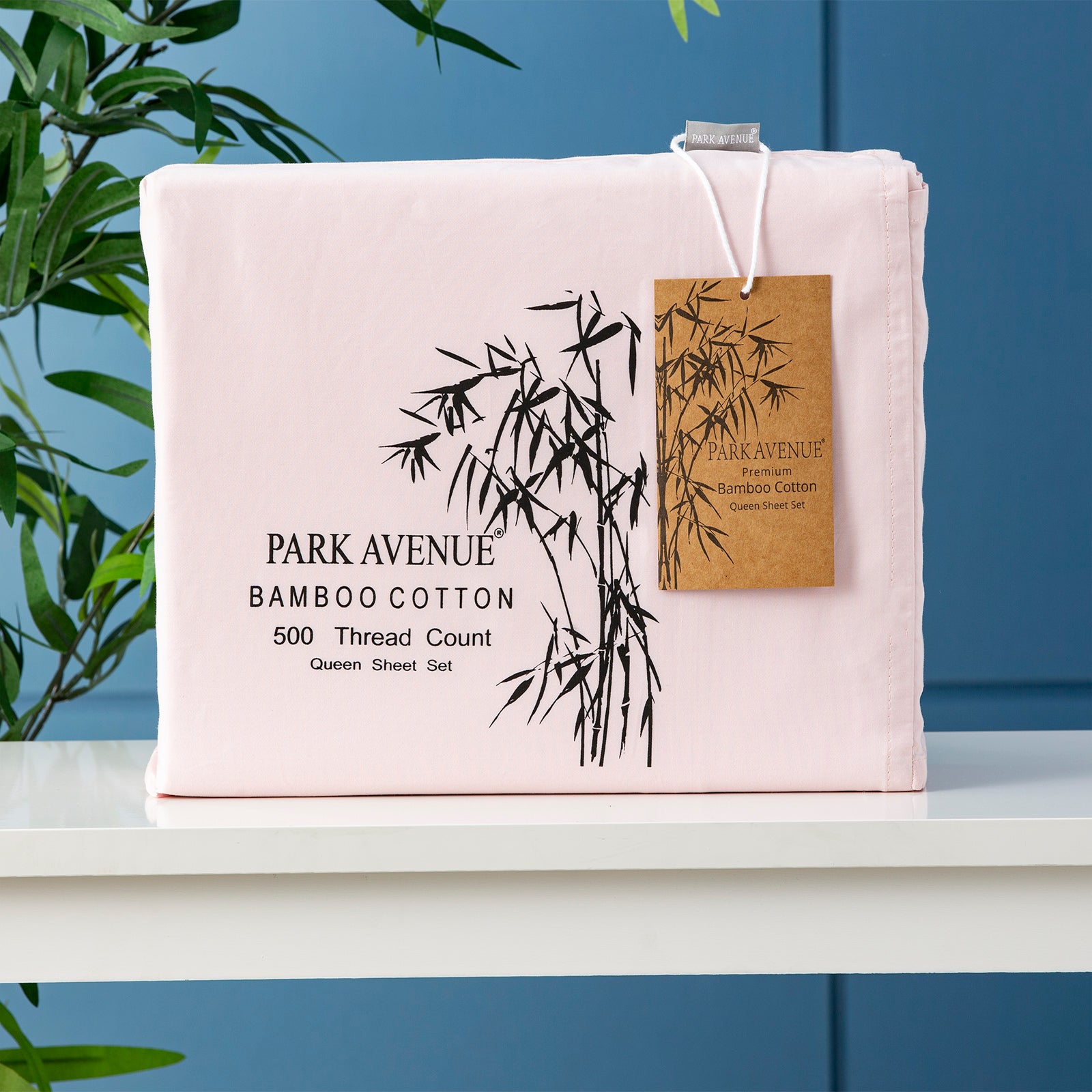 Park Avenue 500 Thread Count Bamboo Cotton sheet set King Single Peach