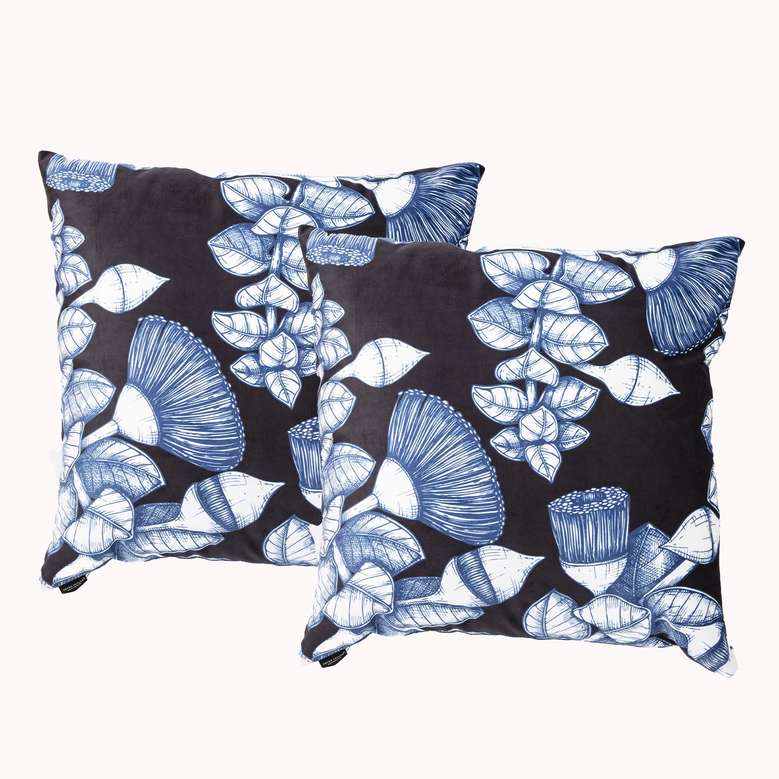 Renee Taylor Poly Velvet Printed Cushion filled 50 x 50 Cms Bush Land