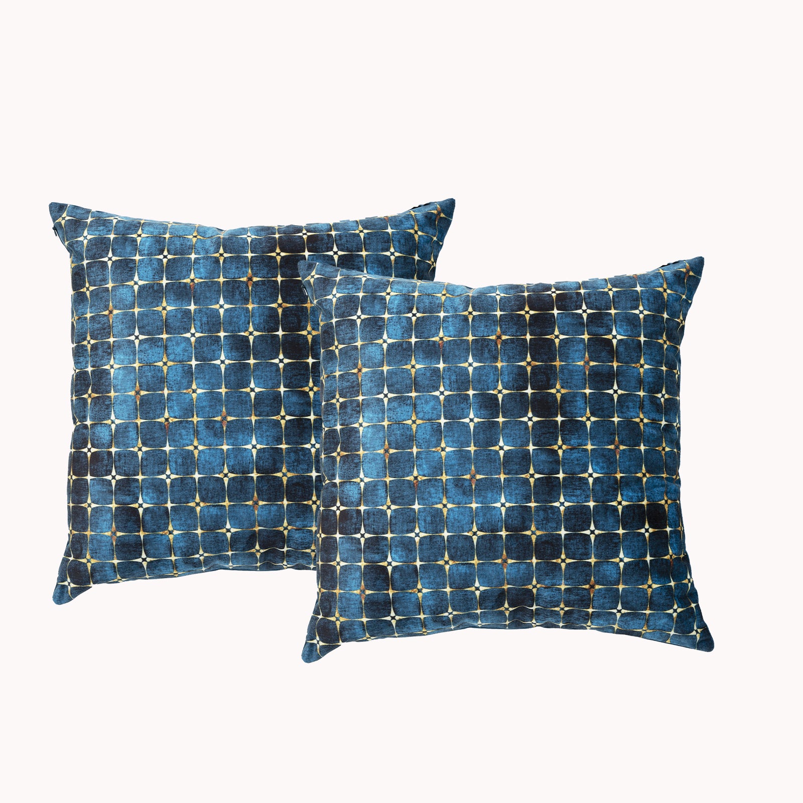 Renee Taylor Poly Velvet Printed Cushion filled 50 x 50 Cms Cubic