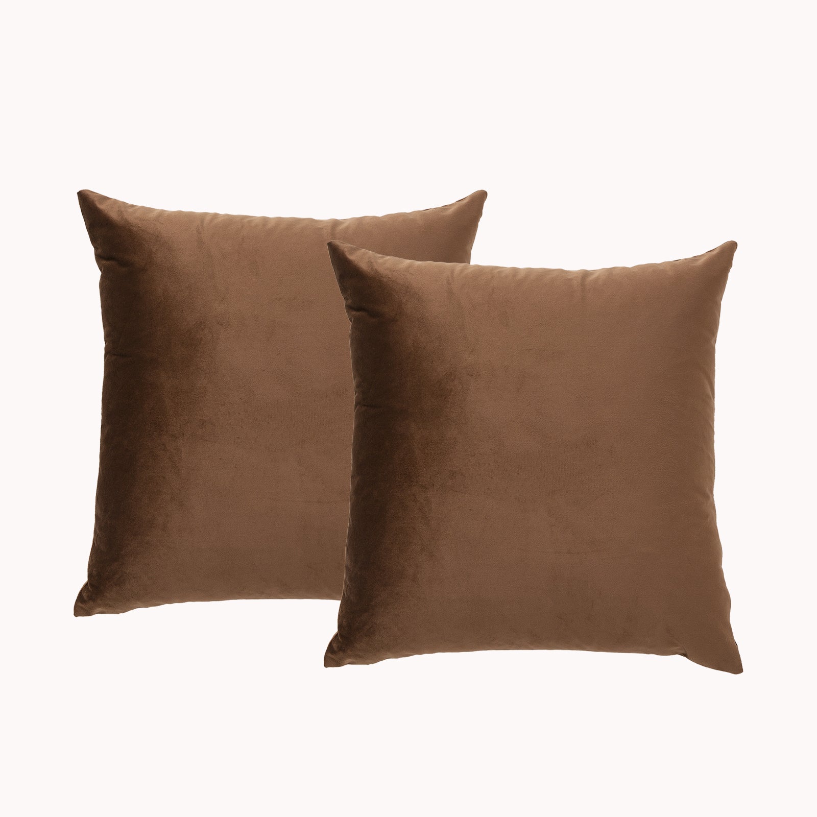 Renee Taylor Poly Velvet Printed Cushion filled 50 x 50 Cms Toffee