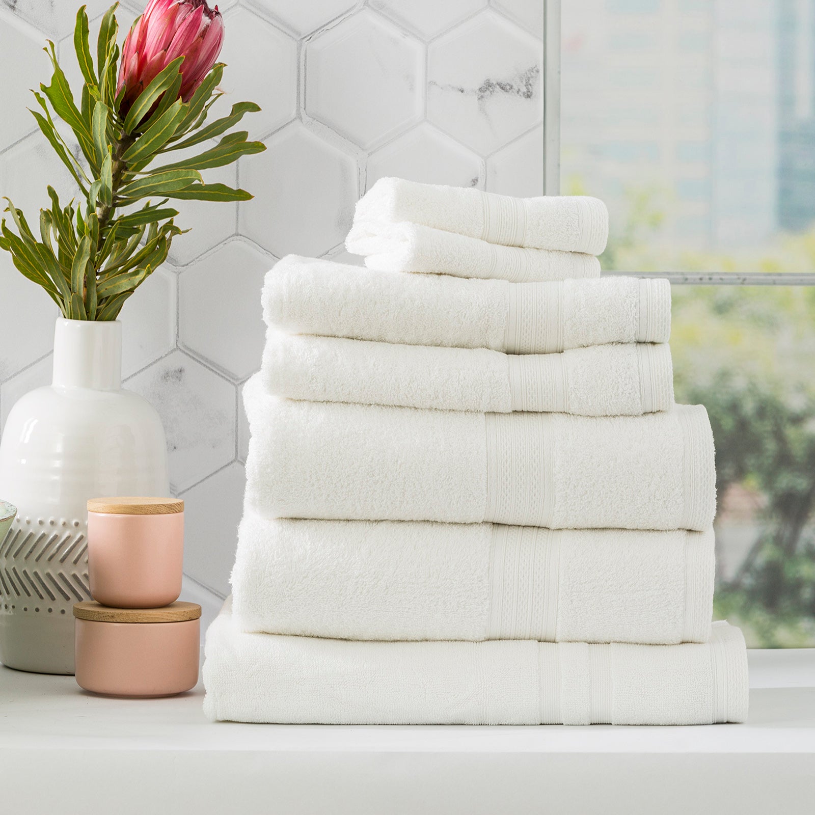 Renee Taylor Stella 650 GSM Super Soft Bamboo Cotton 14 Piece White