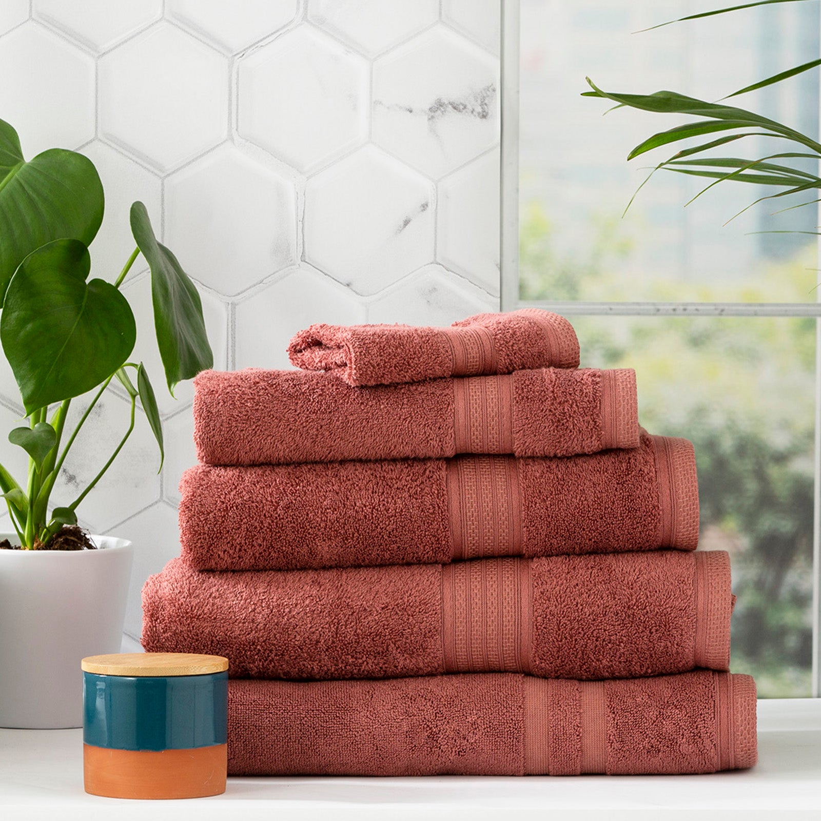 Renee Taylor Stella 650 GSM Super Soft Bamboo Cotton 5 Piece Brick