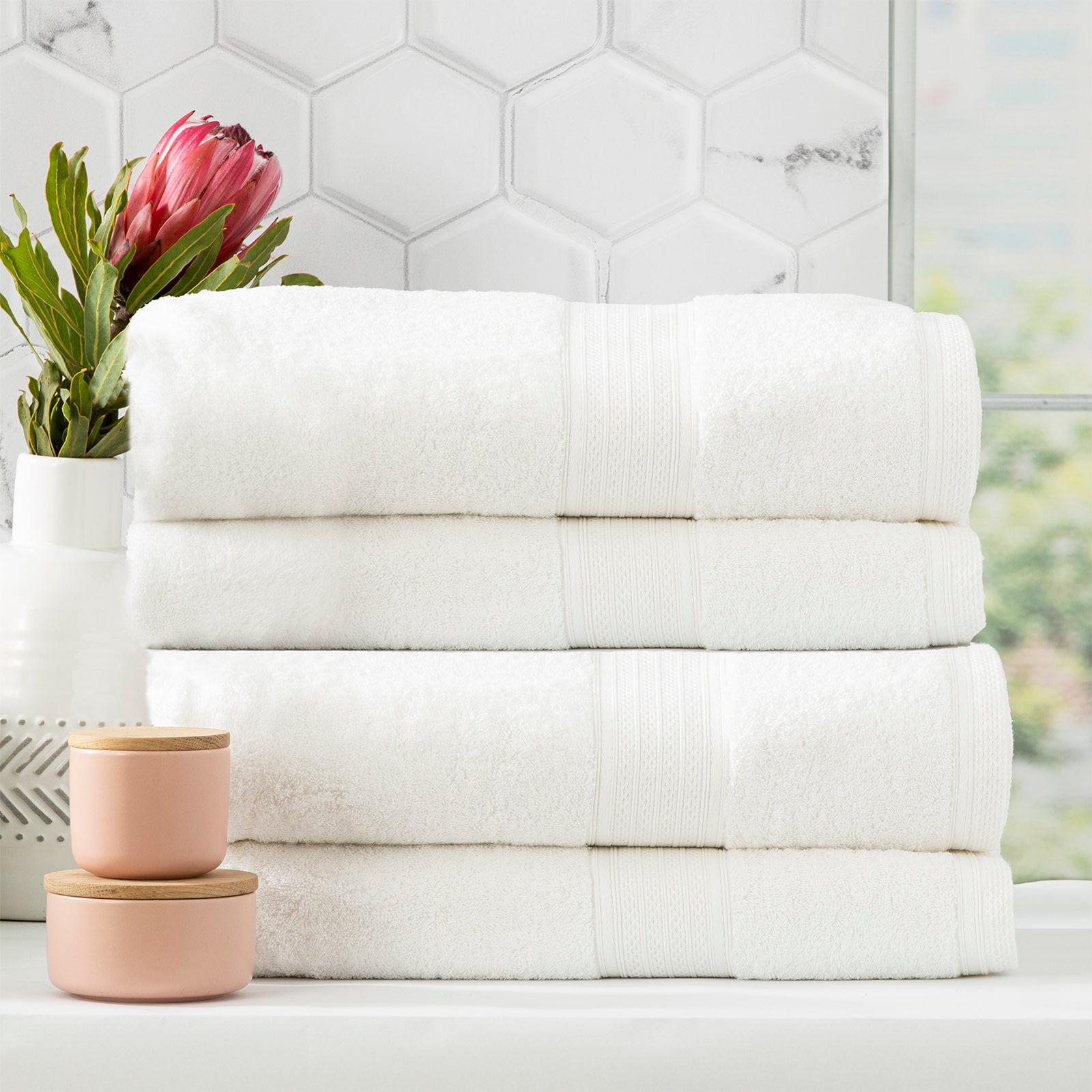 Renee Taylor Stella 650 GSM Super Soft Bamboo Cotton 14 Piece White